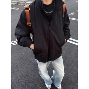 美式bomber飞行员夹克外套男春秋季高级感痞帅cleanfit短款棒球服