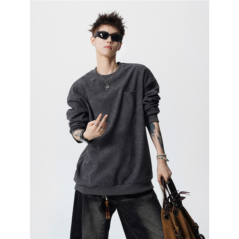 TWY26特38控68polo圆领情侣卫衣宽松外套男100聚酯,女装短外套,电商B370