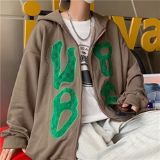 美式开衫卫衣男女春美式高街外套潮oversize炸街上衣WB439-P30，男装卫衣，星座412-3