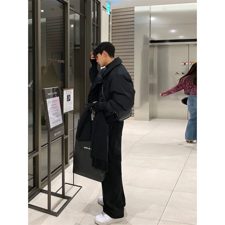 706-2-CMY279-P108冬季韩版黑色加厚工装棉服痞帅短款棉衣外套,男装棉衣,星座706-2