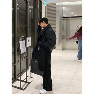 706-2-CMY279-P108  冬季韩版黑色加厚工装棉服痞帅短款棉衣外套图片