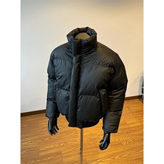 现货5W件冬季三防重磅硬挺boxy短款羽绒立领PU皮棉衣外套加厚棉服，男装棉衣，电商A486
