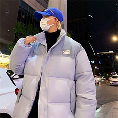 字母贴标棉衣男冬季加厚男士棉服潮流棉袄灯芯绒A266-WMY8623-P75，男装棉衣，电商A266