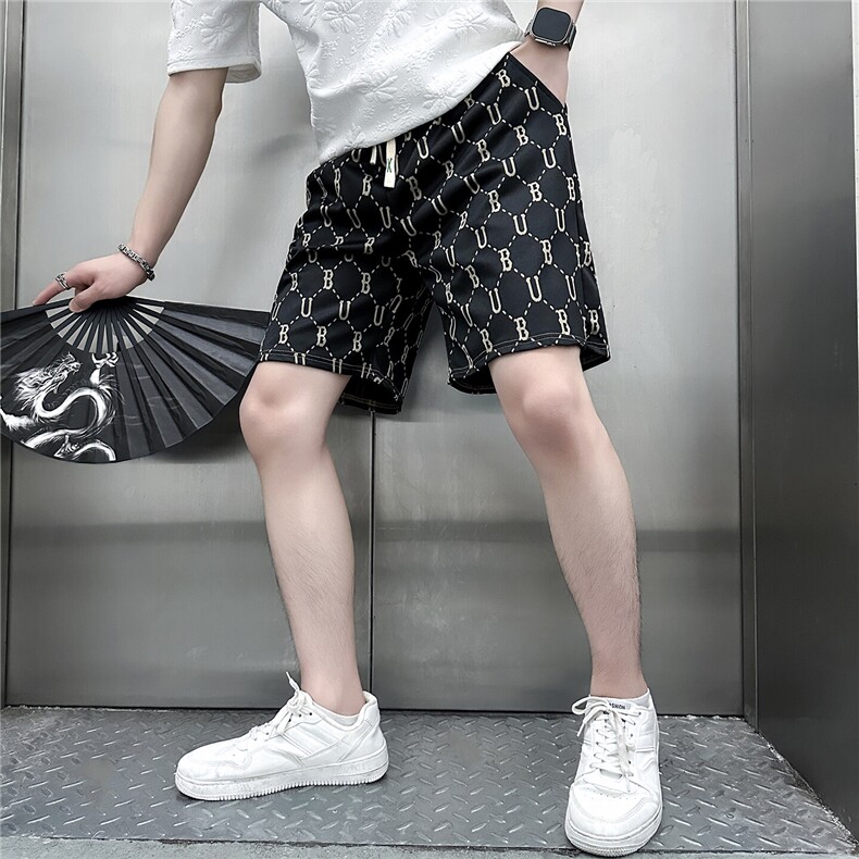 301C-DK31-48控68提花休闲短裤男潮牌痞帅高级感社会小伙店主风,男装牛仔裤,星座301C（原B323）