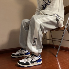 华夫格男士潮牌休闲裤男款秋冬季束脚卫裤A068-FJK17-TP35加绒45，男装休闲裤，电商A068
