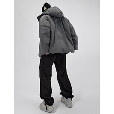 加绒加厚冬款男女连帽棉衣保暖面包服宽松外套MY2467P105，男装棉衣，星座1013-1