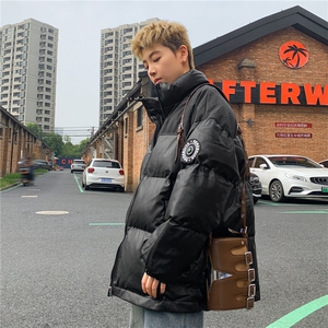 PU皮棉服冬季宽松港风棉衣立领冬装棉袄PM01-P115限158抖音控178图片
