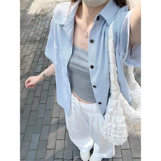 薄款条纹防晒短袖衬衫ZC0129-P35，男装防晒衣，星座313A(原308A-2)