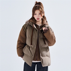新款冬季羽绒棉服棉袄连帽假两件韩版宽松外套A436-2511-P85，男装棉衣，电商A436