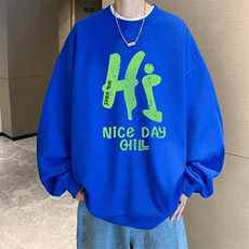 5XL华夫格卫衣男大码胖子圆领长袖t恤HW76418-P30，男装T恤，电商A040