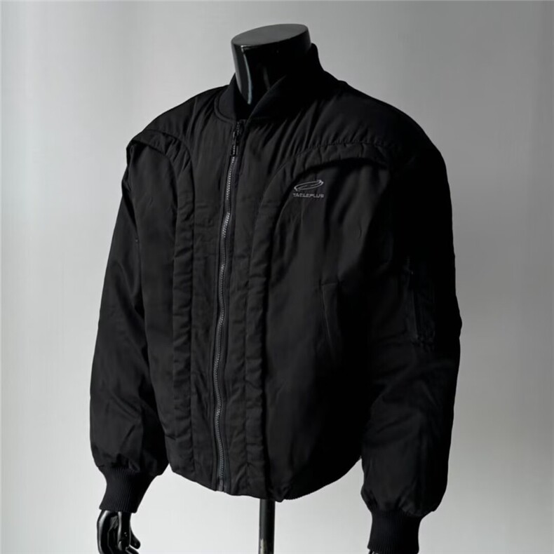 冬季解构弧形小众短款飞行服夹克加厚保暖棒球棉服潮LF1017P100,男装夹克,电商D256-2(原A064-2)