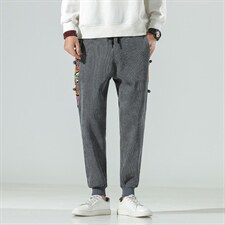 秋冬季灯芯绒风长裤九分裤电商A057-K153-P40（控78），男装休闲裤，电商A057B