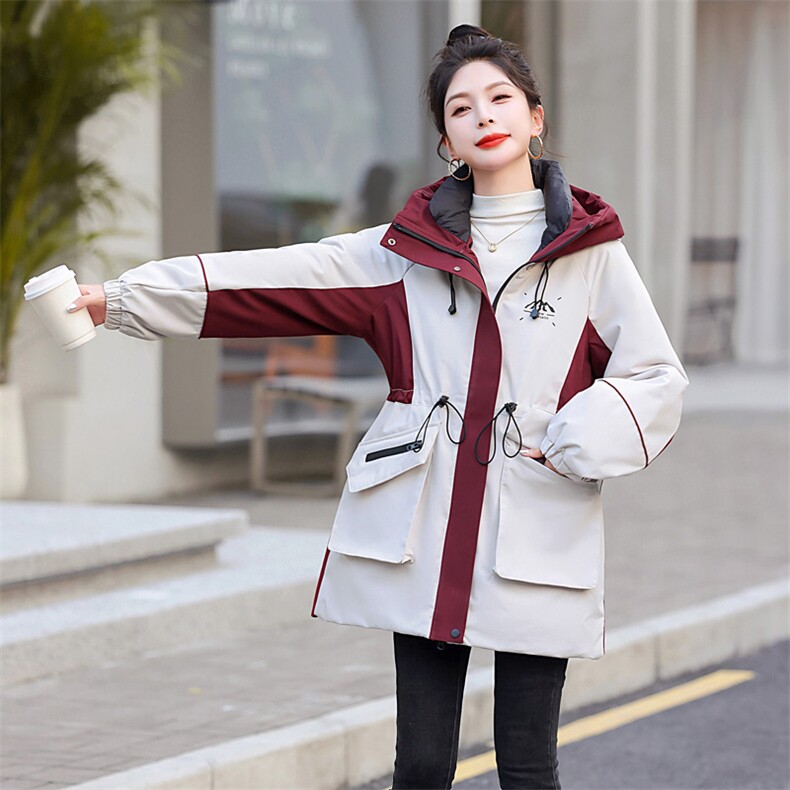 现货新款冬装2024年宽松休闲连帽羽绒棉棉衣,女装棉衣/棉服,江南富贵女