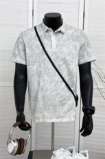 25夏新款男高品质刺绣翻领polo短袖T假模风705-1-T002-P58无差价，男装Polo衫，星座705-1