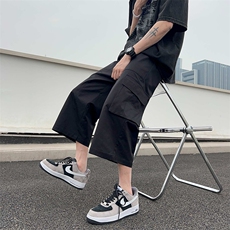 夏季美式工装短裤男高街伐木裤子宽松阔腿七分裤-A1055TP30控58，男装牛仔裤，电商B241
