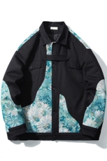 1日系白底刺绣拼接设计大码M-5XL夹克棉服外套男8706P115控158，男装夹克，星座226-2