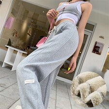 加绒卫裤，女装休闲裤，盈佳