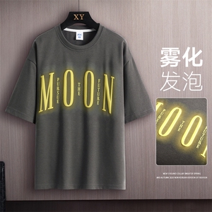 短袖男t恤木板挂拍夏季休闲百搭字母圆领T恤男上衣TC3132-P25控45图片
