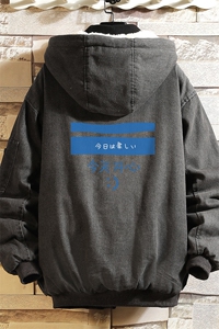 NM53033-P140 牛仔外套男大码加厚加绒衣男羊羔毛服男图片