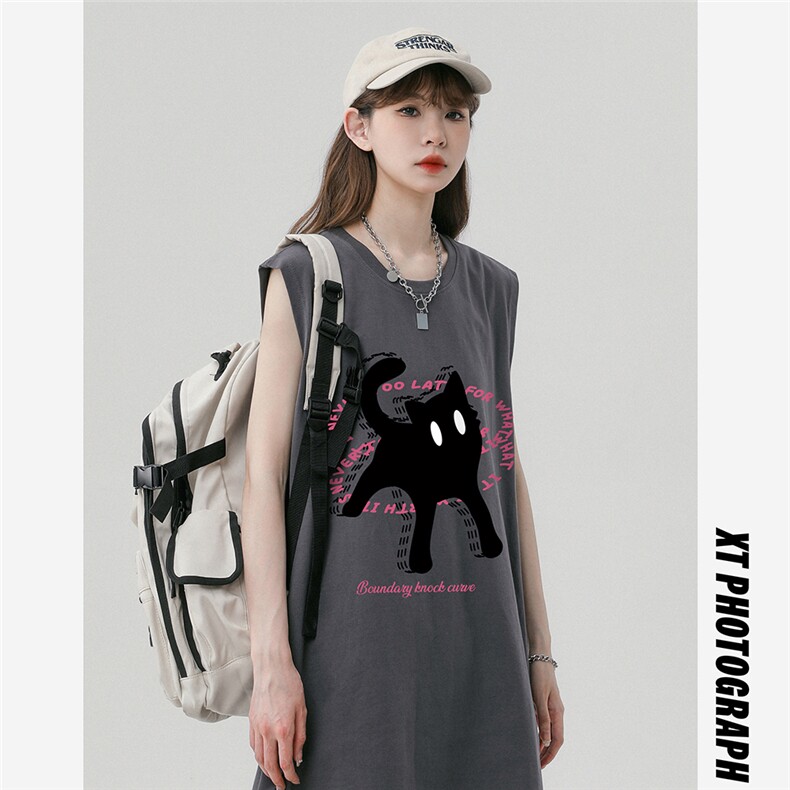 中性风23新款夏季时尚百搭宽松卡通印花短袖T恤DT65007P25控38,男装T恤,电商A268