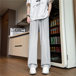 现货   K24815  批25 夏季中性风男女可穿 冰丝凉凉防蚊阔腿裤图片