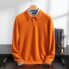 2025年秋季新款百搭polo衫，男装羊绒套衫，澳坤羊绒