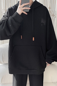 WY209/P60春装新款连帽卫衣男美式潮宽松运动大码ins潮流复古外套图片