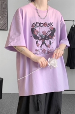 夏季内景新款纯棉宽松短袖T恤男大码圆领体恤衫，男装T恤，电商B316