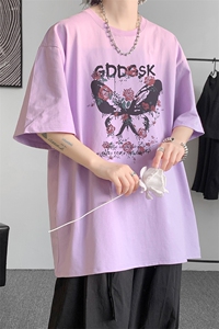 夏季内景新款纯棉宽松短袖T恤男大码圆领体恤衫图片