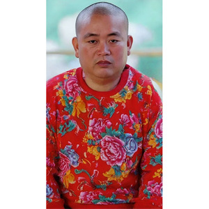 B203秋冬男女休闲圆领花卫衣外套团队表演出舞蹈服东北大花耀眼服图片