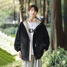 XZ214-8JK9958P85港风连帽冲锋衣夹克宽松百搭外套，男装夹克，星座1204-3