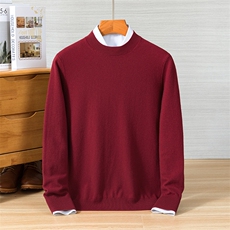 圆领羊绒衫男羊绒打底衫外套羊毛衫毛衣男秋冬季高端针织衫上衣，男装羊绒开衫，美创羊绒