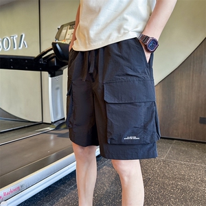 B353 3070 P38 M-3XL 夏季新款大码男士速干百搭五分裤军绿图片