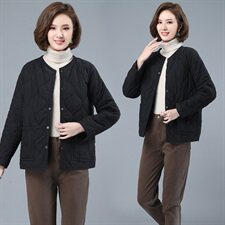 2020冬季新款简约时尚休闲舒适百搭圆领棉衣，女装棉衣/棉服，小林双子