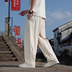 高品质风夏季新款亚麻长裤男休闲裤哈伦裤子K600-P65，男装休闲裤，星座313B-4（原星座309A-1）