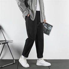 冰丝九分休闲裤男2026夏季薄款宽松运动男士青年直筒西裤VS805，男装西裤，星座1116A-2（原606A-1）
