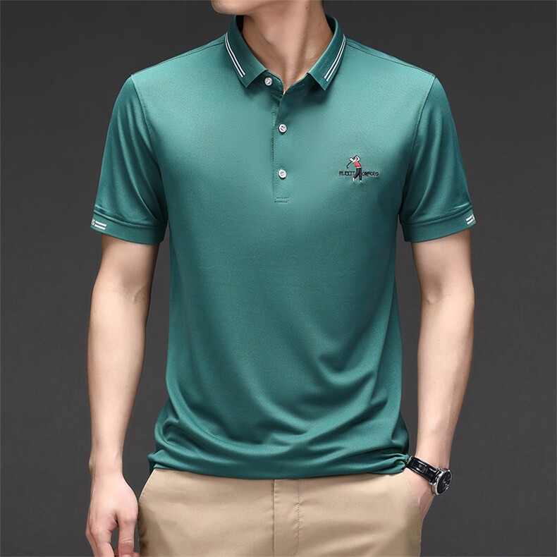 POLO衫男上衣半袖男装衣服男士体恤衫T恤潮牌休闲翻领爸爸短袖男图片