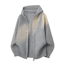 秋冬连帽针织开衫毛衣男慵懒风套头线衣外套，男装针织衫/毛衣，星座1206（原A206）