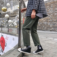 S-5XL主推港风大码ins休闲裤工装裤男潮牌九分哈伦裤班服G32，男装休闲裤，星座1008