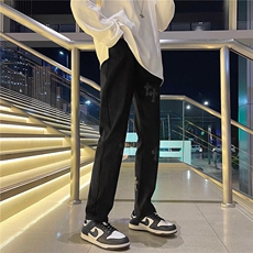 牛仔裤男夏季潮大码休闲裤子高街设计感裤子弹力布CK11P38，男装牛仔裤，星座1116-2