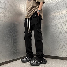 夏季工装百搭冰丝冲锋裤休闲裤男高街潮流长裤子BK05/P55，男装休闲裤，电商D202-1