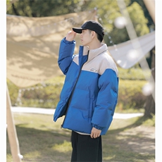 2025冬季棉衣男青春慵懒简约百搭新款棉袄ins立领情侣日系棉服，男装棉衣，星座310B-1