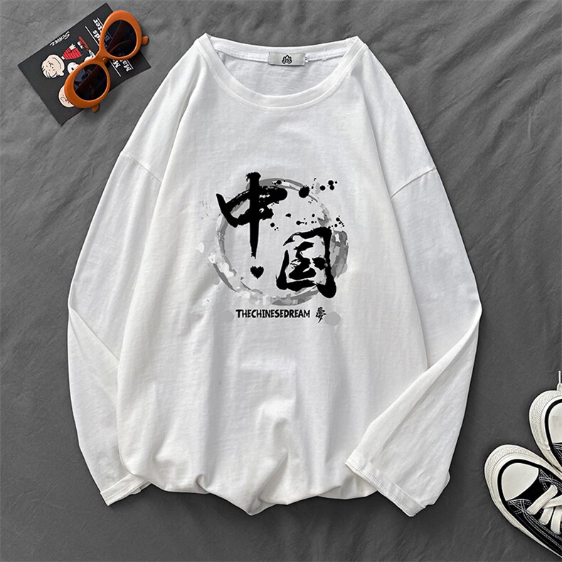 TX3134-P28 纯棉长袖t恤男大码圆领打底衫体恤上衣服图片