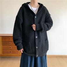 现货高品质连帽加厚羊毛针织衫外套毛衣开衫W8601-特P75，男装针织衫/毛衣，星座1212