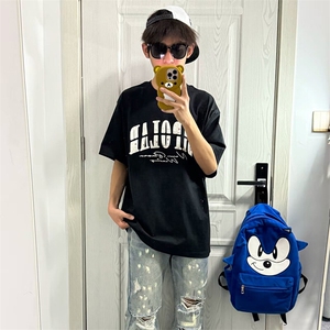 万针全刺绣工艺抖音得物高品质260克重磅纯棉双纱美式高街短袖T恤图片