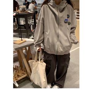 2025秋季美式街头开衫卫衣外套男女宽松拉链运动上衣潮图片