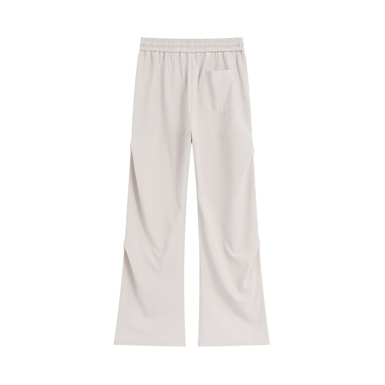 冰丝阔腿侧边褶皱休闲裤K012平铺92%聚酯纤维8%氨纶(S-2XL)TP24,男装休闲裤,电商A088