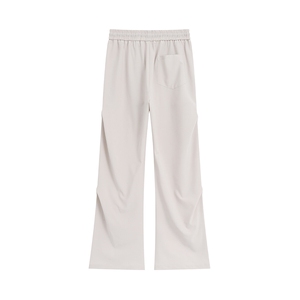 冰丝阔腿侧边褶皱休闲裤K012平铺92%聚酯纤维8%氨纶(S-2XL)TP24图片