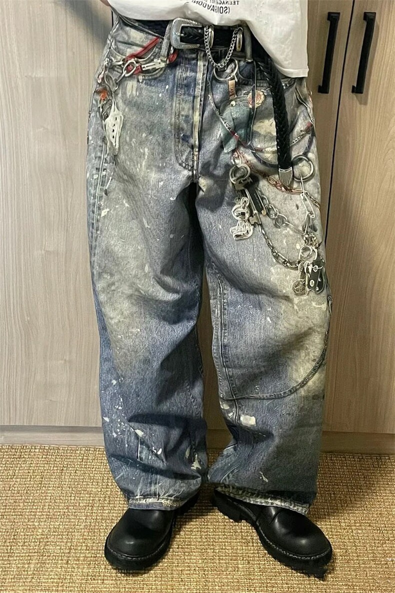 【套图1】903-AK91-特P70【98】S-3XL印花牛仔裤！1,男装牛仔裤,星座903