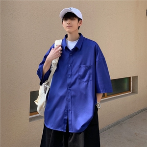 冰丝短袖衬衫男夏季痞帅D325D01特P33图片